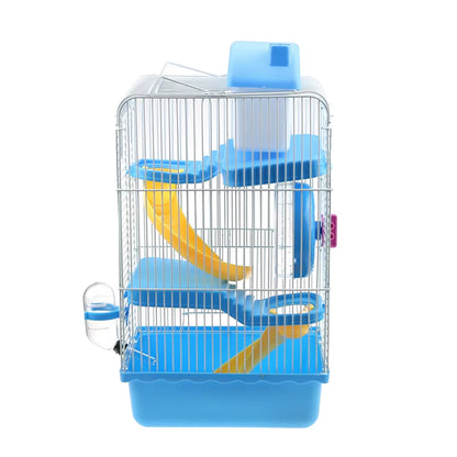 Large Hamster Cage Three Layers Chinchilla Cage Includes Water Bottle Exercise Wheel Dish Hamster Hide- Out Small House For