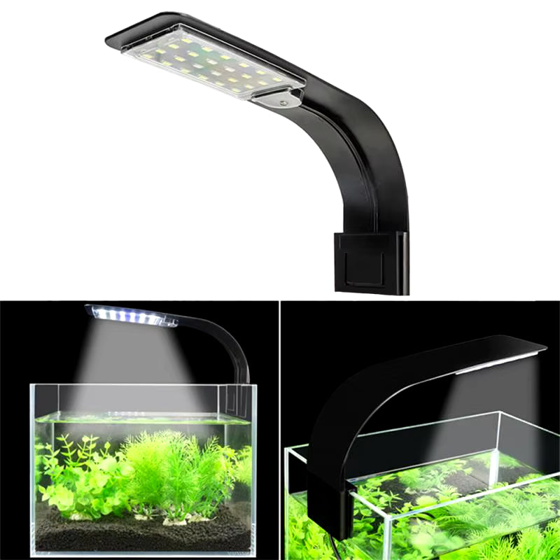 Super Slim LED Aquarium Light Lighting Plants Grow Light 5W/10W/15W Aquatic Plant Lighting Waterproof Clip-On Lamp for Fish Tank