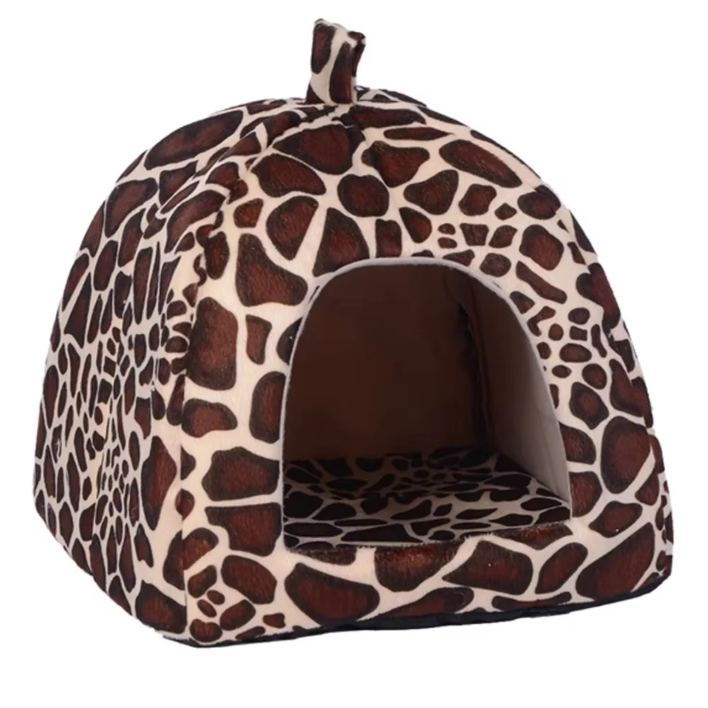 Cute Strawberry Pet Dog Cat House Foldable Warm Soft Winter Dog Bed Sofa Cave Puppy Dog House Kennel Nest for Small Dogs Cats Hamster, Rabbit