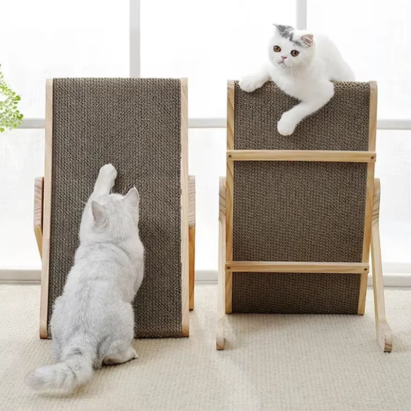 Cat Scratching Board – Wooden Frame Scratcher & Anti-Scratch Post