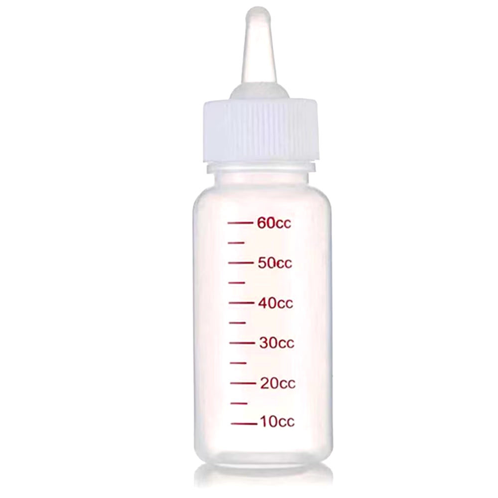 Small Animals Rabbits Kitten Cat Newborn Mini Nipple Pet Nursing Milk Bottle 60Ml Pet Feeding Bottle Kits