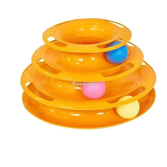 3/4 Levels Cats Toy Tower Tracks Cat Toys Interactive Cat Intelligence Training Amusement Plate Tower Pet Products Cat Tunnel