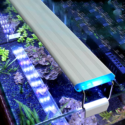 Aquarium LED Light Super Slim Fish Tank Aquatic Plant Grow Lighting Waterproof Bright Clip Lamp Blue LED 18-75Cm for Plants 220V