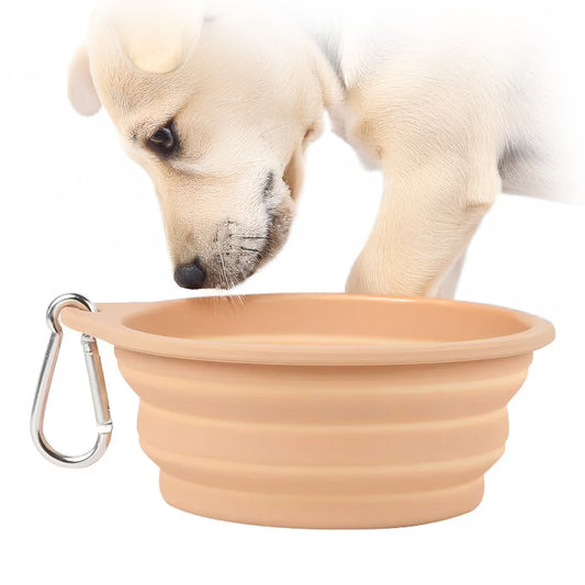 Large Collapsible Silicone Dog Bowl – Portable Travel Feeder for Pets