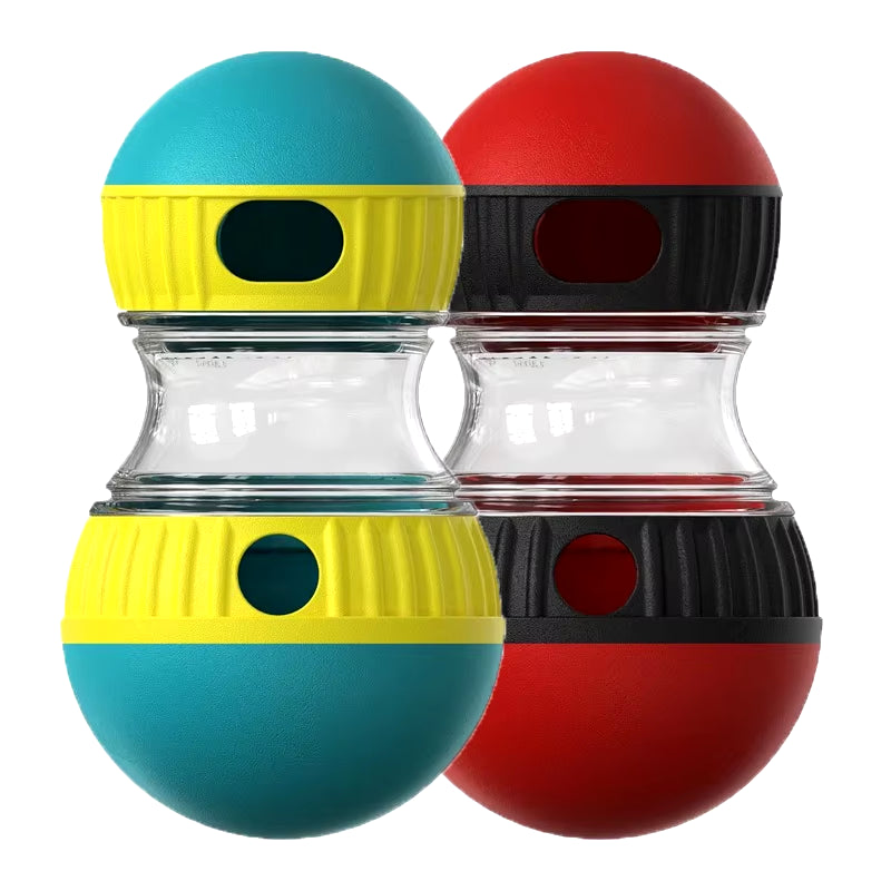 Dog Tumbler Leaky Food Ball Toy Elliptical Track Rolling Ball Slowly Feeding Protects Stomach Increase Intelligence Pet Supplies