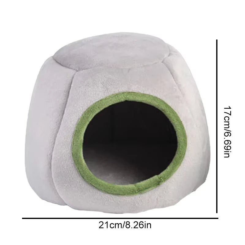 Hamster House Guinea Pig Cage Hamster Cotton House Small Animal Nest Winter Warm Pet Bed for Rodent/Guinea Pig/Rat/Hedgehog