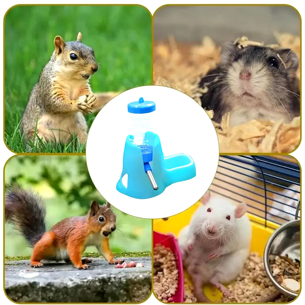 Hamster Toys Water Feeder Small Animals Automatic Dispenser Water Bottle Bowls Dish with Food Container for Guinea Pig Rat