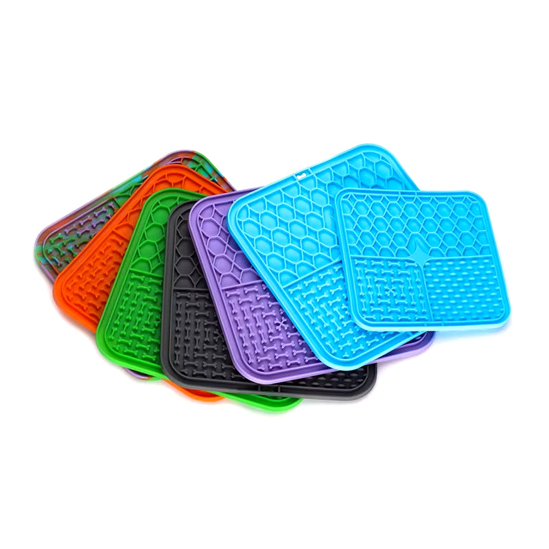 Dog Slow Feeders Mats Lick Mat Boredom Anxiety Reduction Perfect for Food Yogurt Peanut Butter Alternative to Slow Feed Dog Bowl