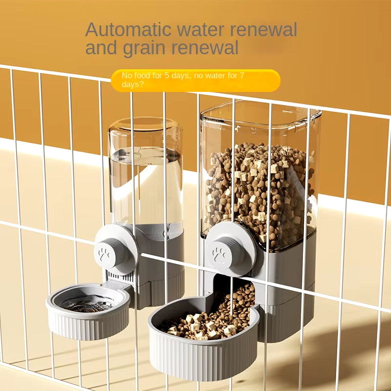 Cat Hanging Pet Water Dispenser Dog Water Supplies Hanging Cage Dog Basin Cat Bowl Automatic Feeder Water Bottle