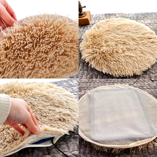 USB Pet Electric Blanket Plush Pad Blanket Cat Electric Heated Pad Anti-Scratch Dog Heating Mat Sleeping Bed for Small Dog Cat