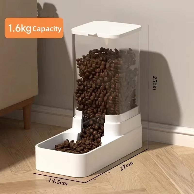 Automatic Cat Water Dispenser Gravity Dog Feeder Cat Feeder and Cats Water Dispenser Cat Feeder Food Storage Dispenser Container