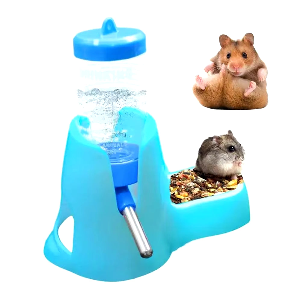 Hamster Toys Water Feeder Small Animals Automatic Dispenser Water Bottle Bowls Dish with Food Container for Guinea Pig Rat