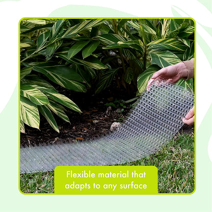 12/6Packs Cat Repellent Outdoor/Indoor Scat Mat for Cats&Dogs, Clear Cat Deterrent Outdoor Mat Pet Deterrent Mats with Spikes