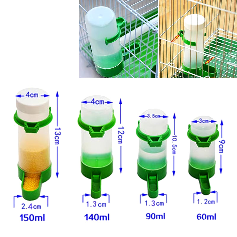 Efficient Bird Feeder and Waterer, Perfect for Parrot Cockatiel Canary, Diverse Sizes to Meet Different Birds\' Needs