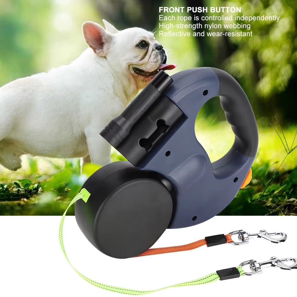 LED Traction Rope Pet Walking Automatic Extendable Flexible Dog Cat Traction Rope Headed Hand Holding with LED Light