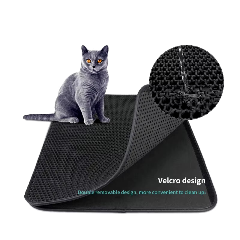 Double Layer EVA Cat Litter Pad Waterproof Non-Slip Sand Basin Filter Kitten Dog Washable Mattress Floor Mat Pet Clean Supplies