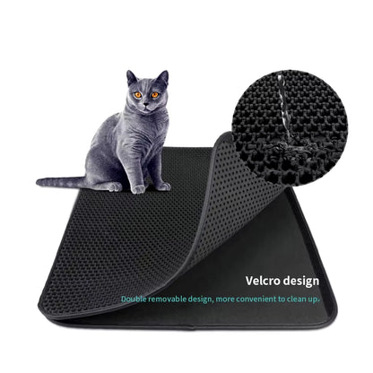 Double Layer EVA Cat Litter Pad Waterproof Non-Slip Sand Basin Filter Kitten Dog Washable Mattress Floor Mat Pet Clean Supplies