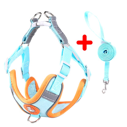 Pet Dog Harness No Pull Breathable Reflective Dog Harness and Leash Set Adjustable Harness Dog for Kitten Puppy Pet Accessories