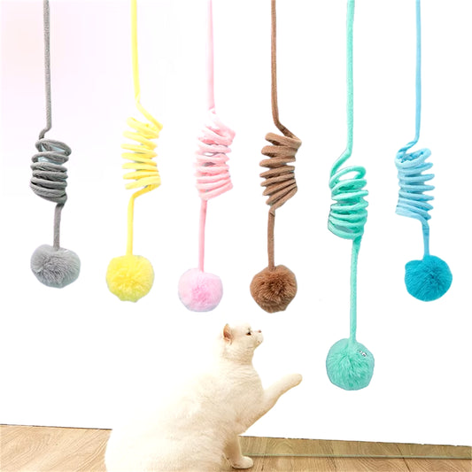 Cat Toy Swing Sticky Disc Elastic Hanging Door Teasing Cat Rope Long Rope Teasing Cat Cat Toy Cat Accessories Pet Kitten Toy