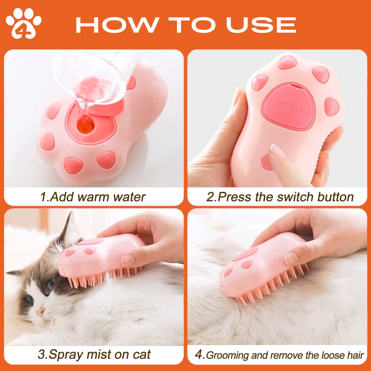 Steam Brush Steamy Brush 3 in 1 Electric Spray